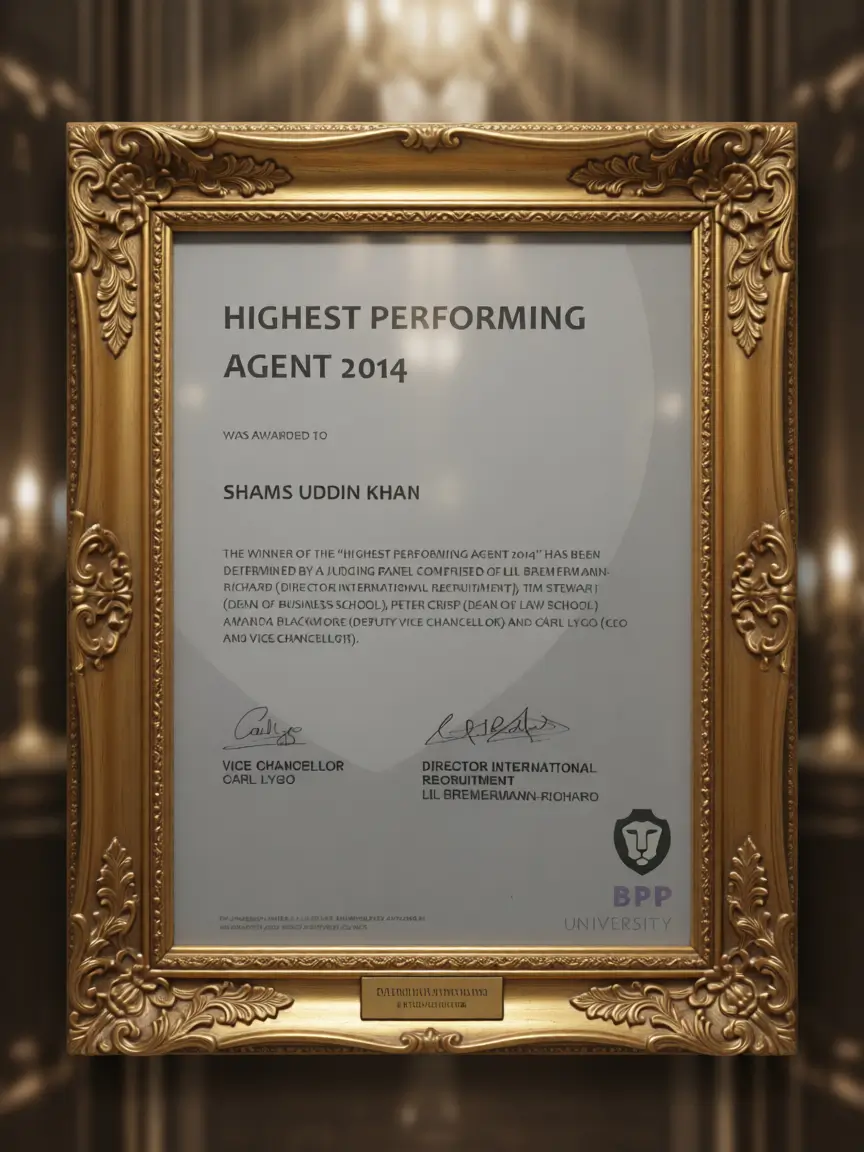 BPP University award recognition