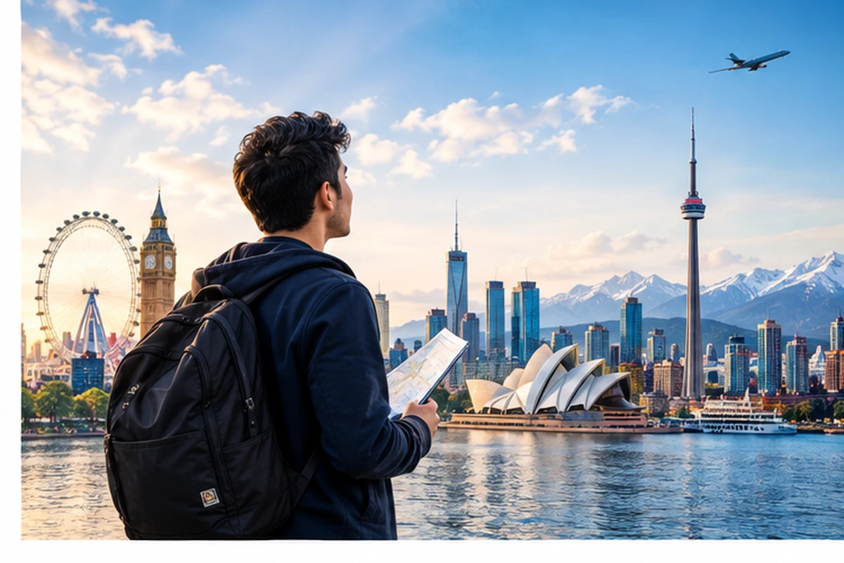 International students exploring study destinations