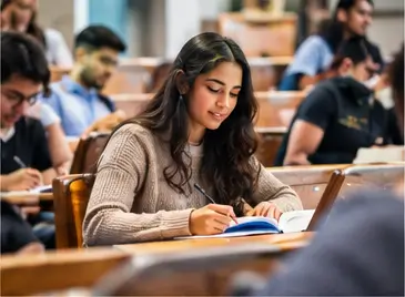 Students attending a lecture